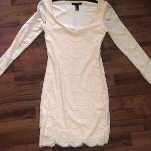 Pink lace F21 bodycon dress